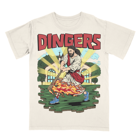 Jesus Hits Dingers Limited Edition Christian Baseball Graphic T-Shirt