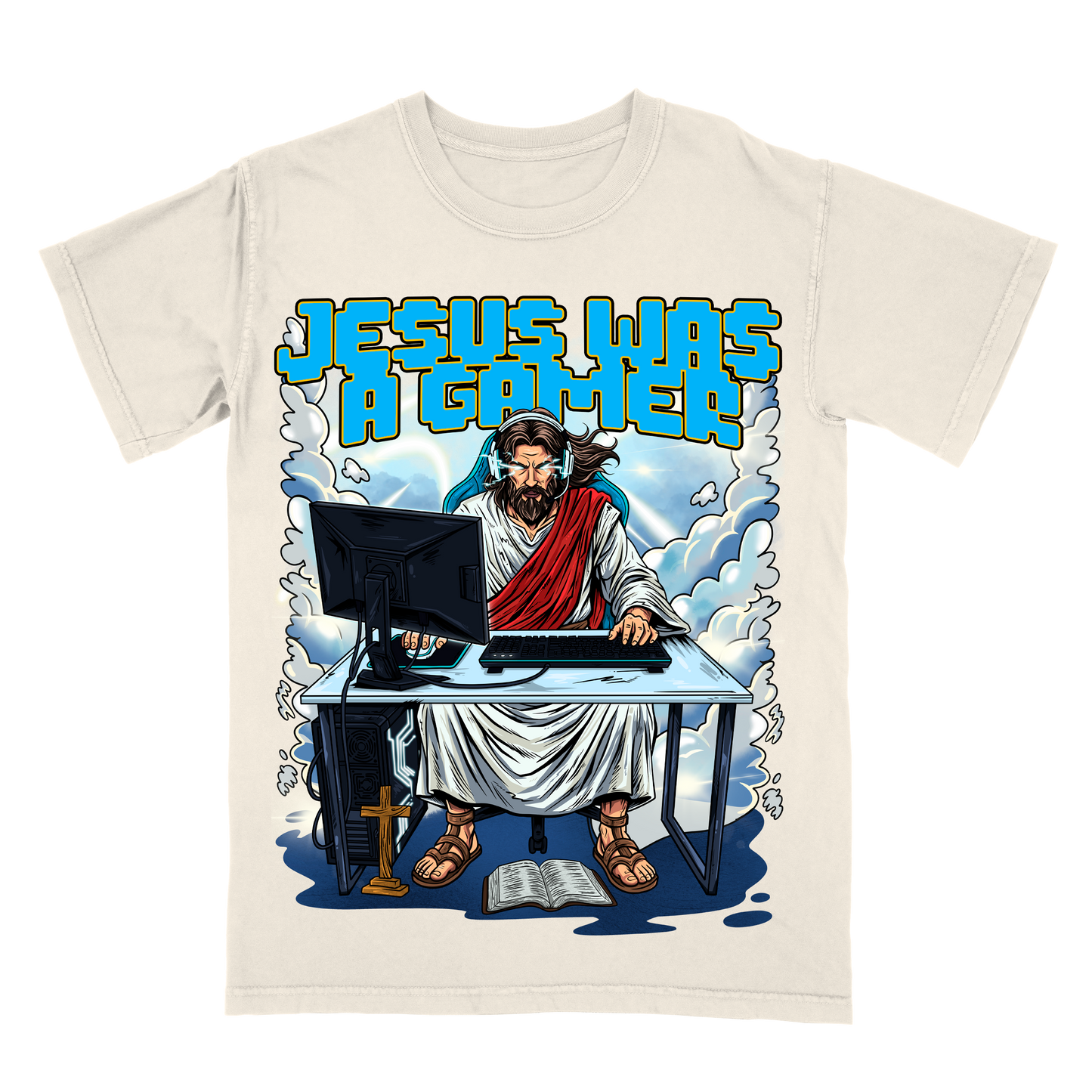 Jesus Was A Gamer Gaming Limited Edition Christian Gaming Graphic T-Shirt