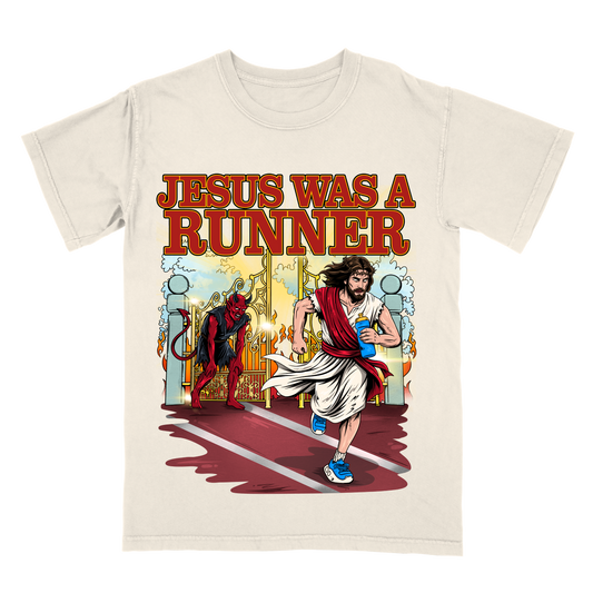 Jesus Was A Runner Limited Edition Christian Graphic T-Shirt