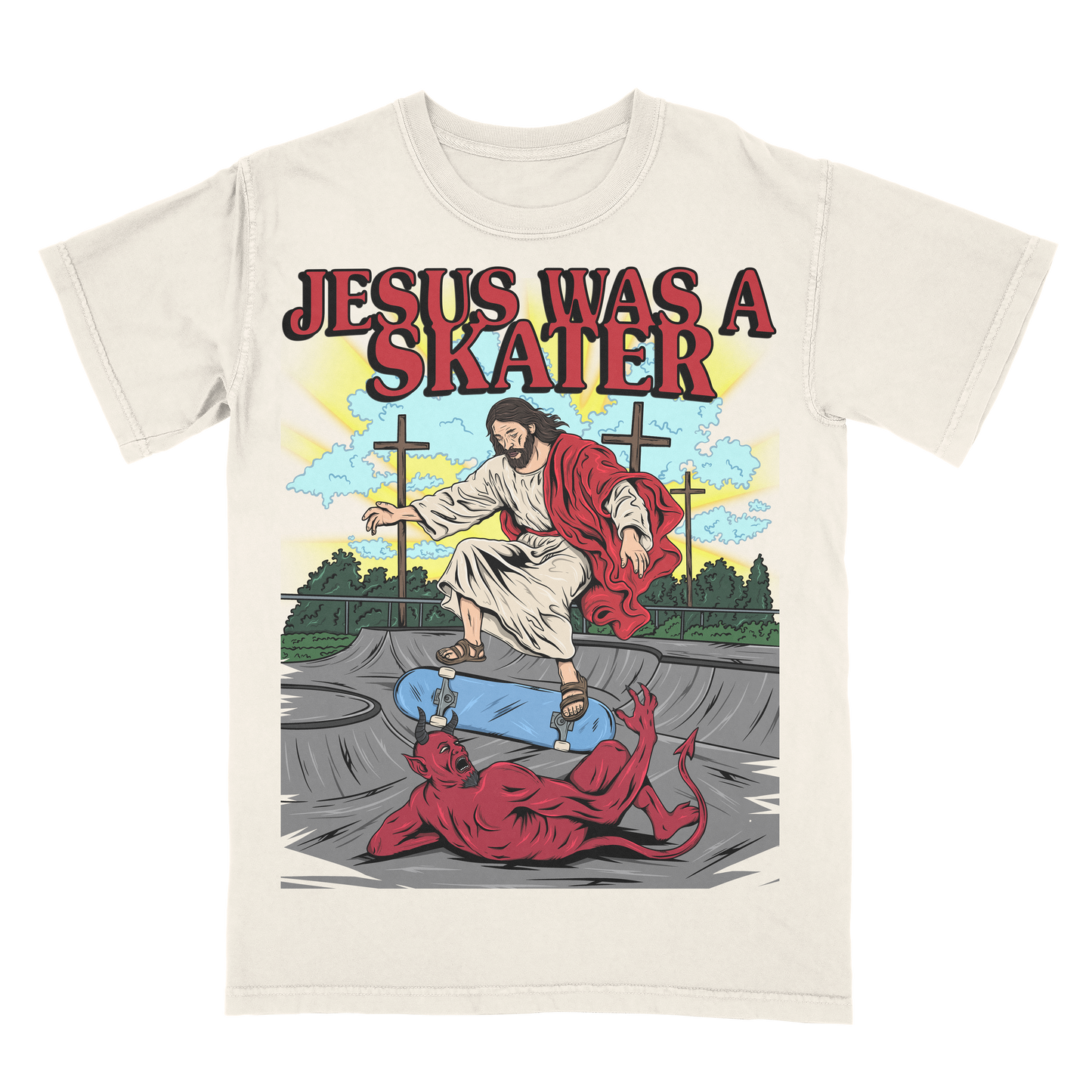 Jesus Was A Skater Limited Edition Christian Graphic T-Shirt