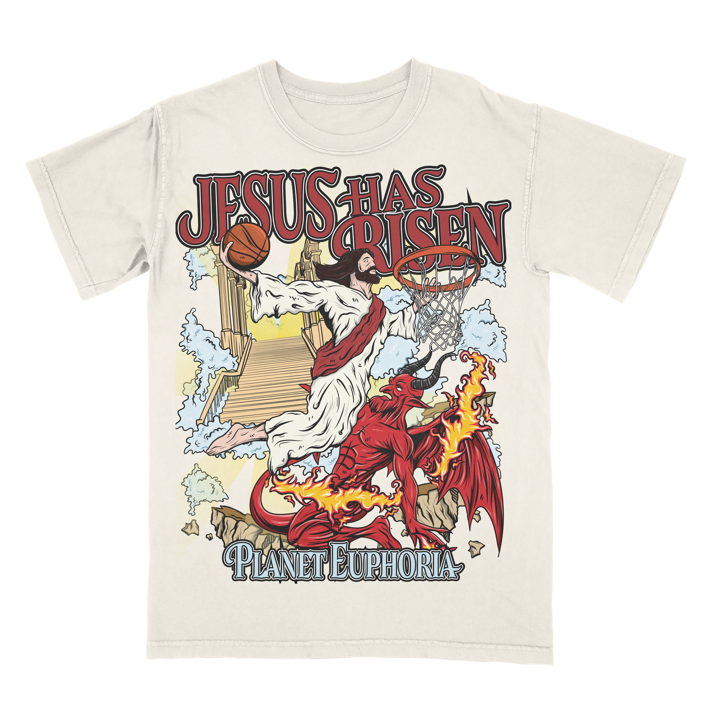 Jesus Has Risen V2 Limited Edition Christian Basketball Graphic T-Shirt