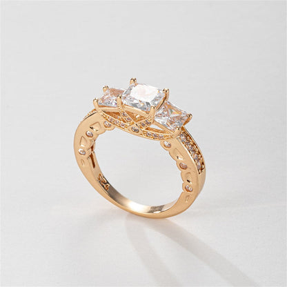 Crystal & Cubic Zirconia Princess-Cut Band Ring-3