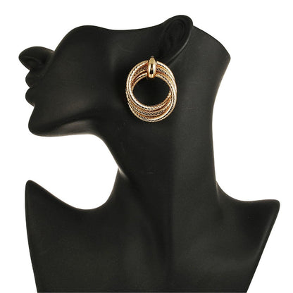 Goldtone Interwoven Hoop Earrings