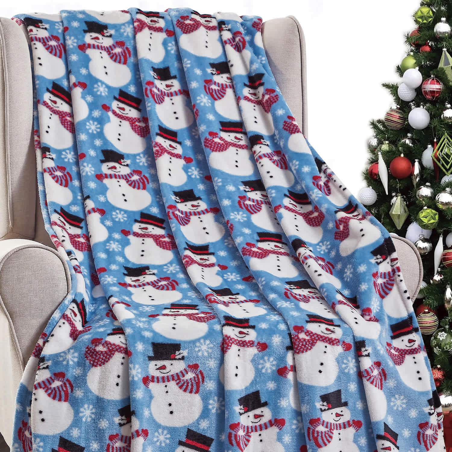 Blue Snowman-