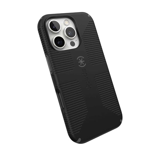 Speck - Candyshell Grip Magsafe Case Designed for Iphone 16 Pro - Black