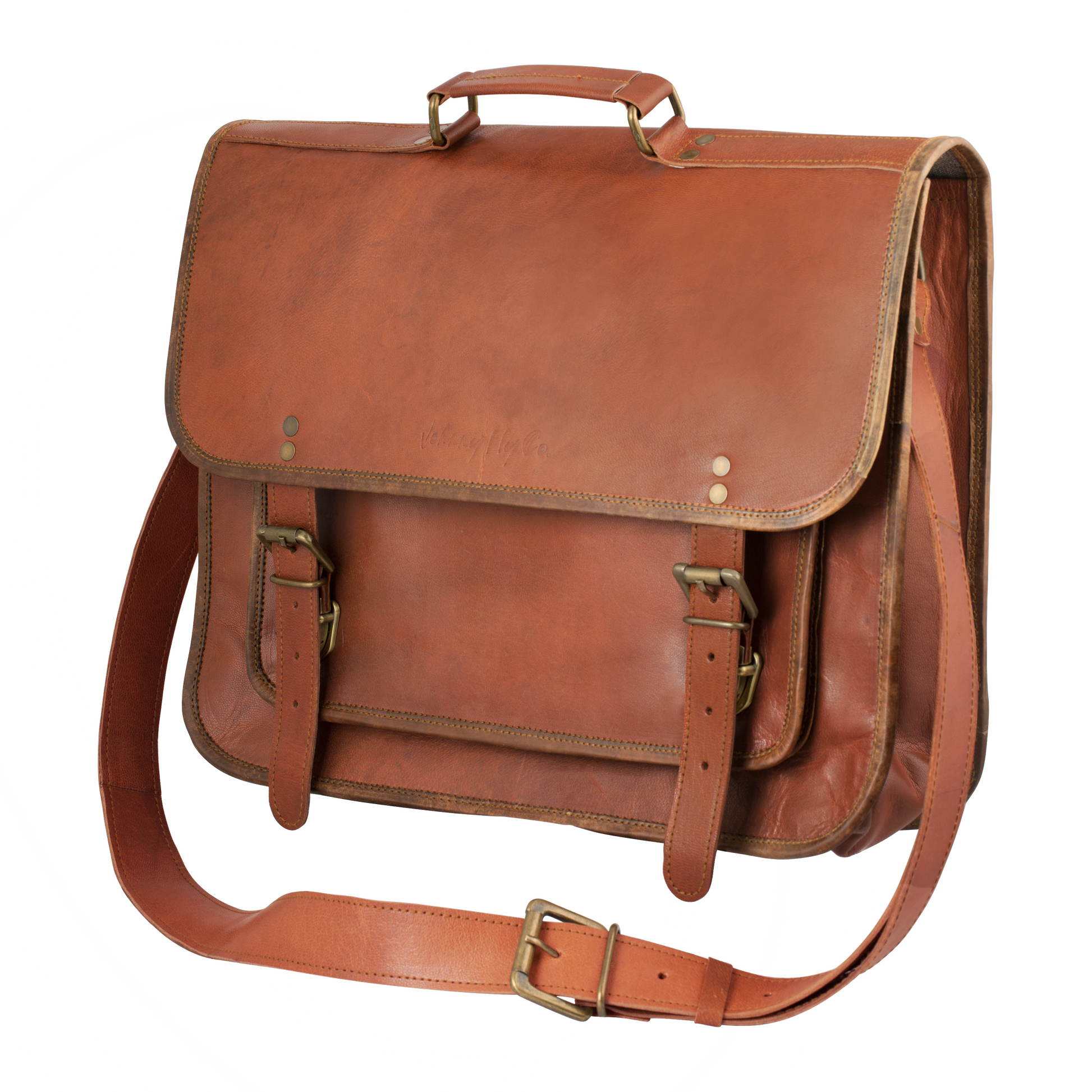 Business Laptop Messenger - Johnny Fly - One Size - Leather Bags
