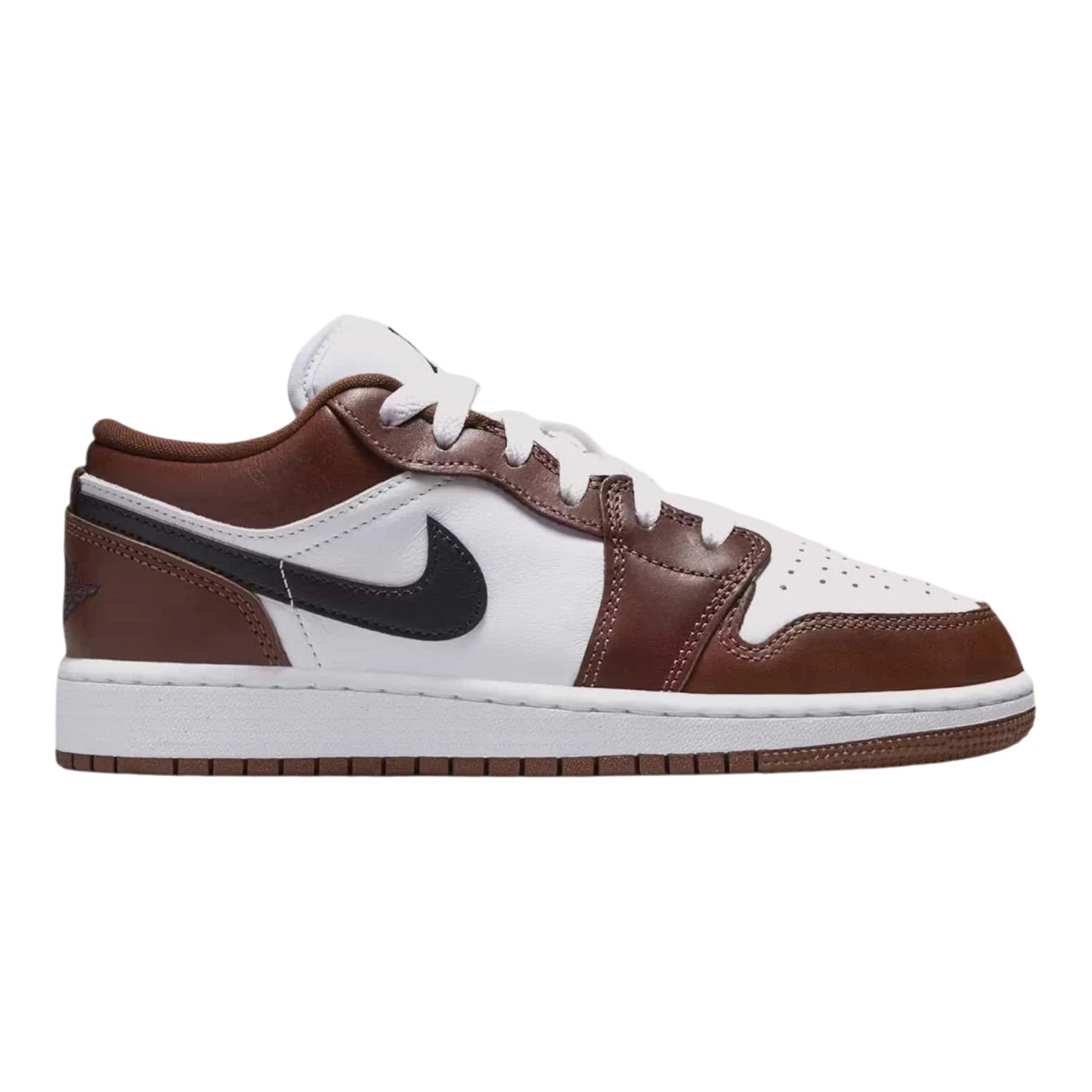 Nike Air Jordan 1 Low SE Big Kids' (GS) Sneakers — White & Dark Pony Low-Top
