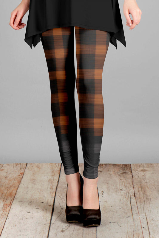 Brown and Black Plaid-