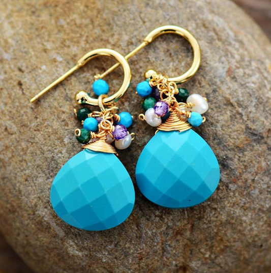 Turquoise / White / Multi-Colour-