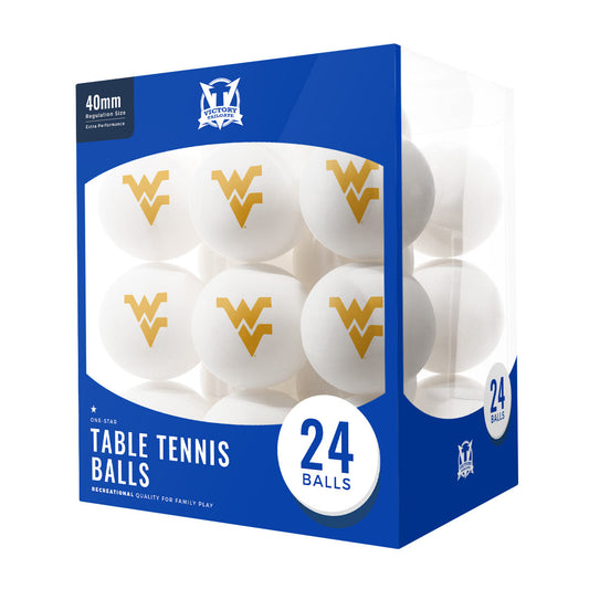 West Virginia Mountaineers Ping Pong Balls (24-Pack)