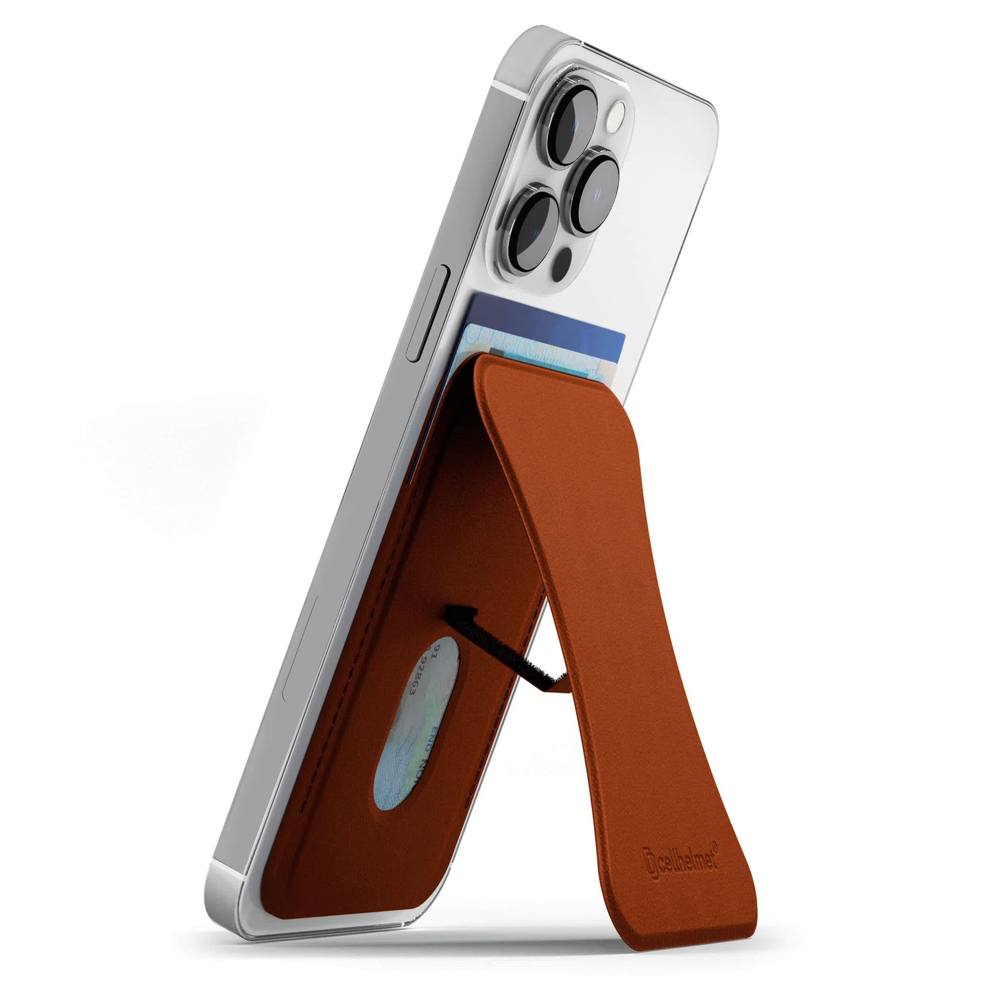 Cellhelmet Magsafe Compatible Wallet with Kickstand - Brown