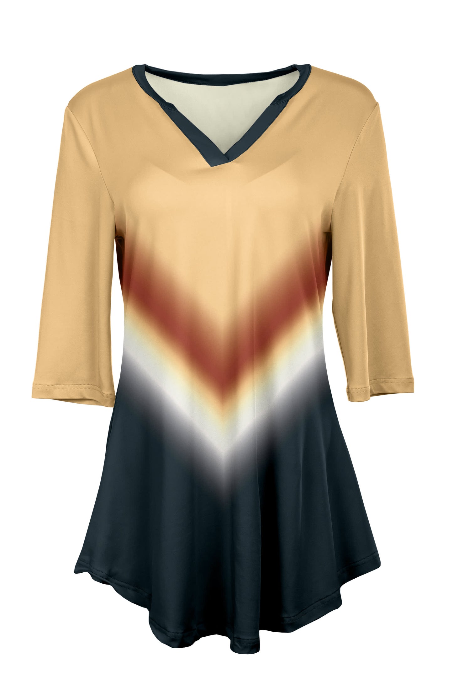 Yellow Navy Chevron Ombre-