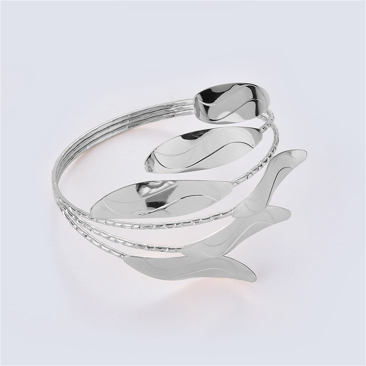 Silvertone Branched Arm Cuff