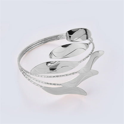 Silvertone Branched Arm Cuff
