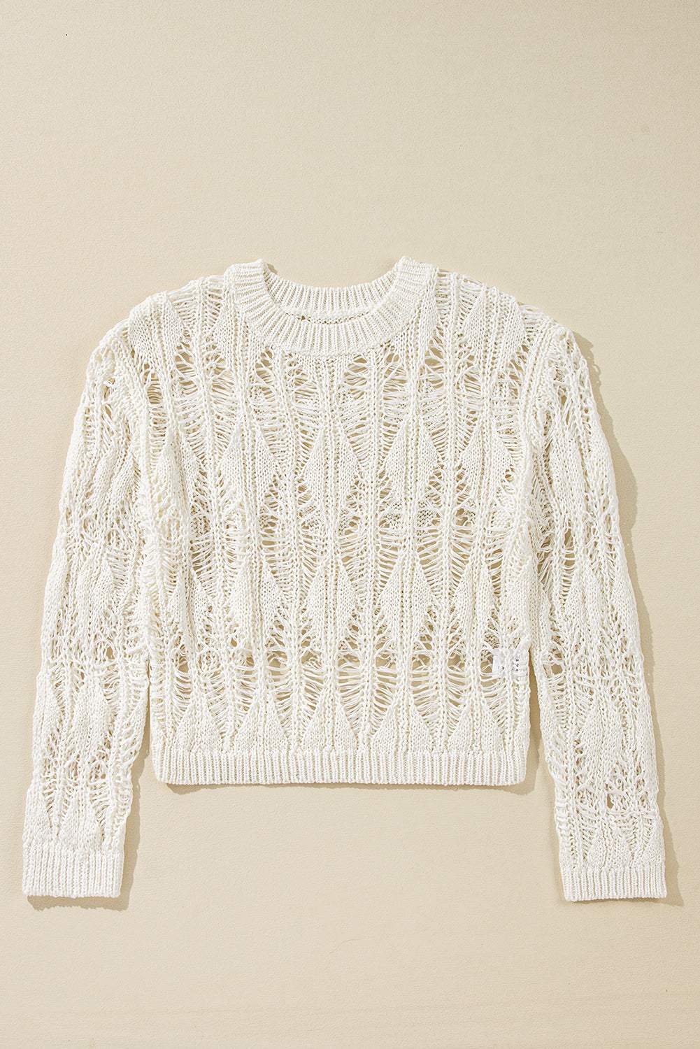 Threaded Pear Olivia Crochet Loose Fit Sweater