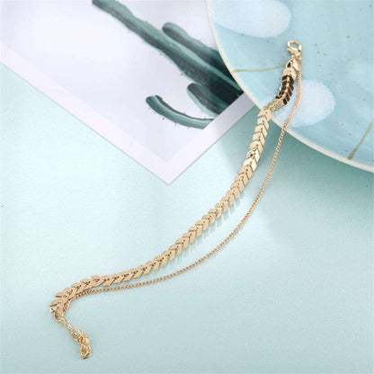 Goldtone Chain Layer Anklet
