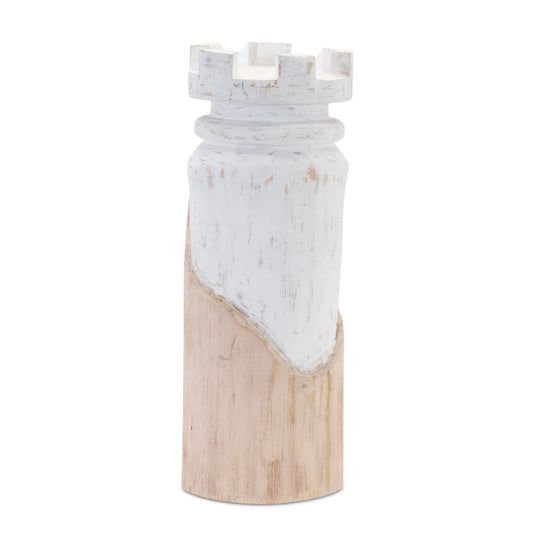 Melrose International Mango Wood Chess Piece (Set of 2)