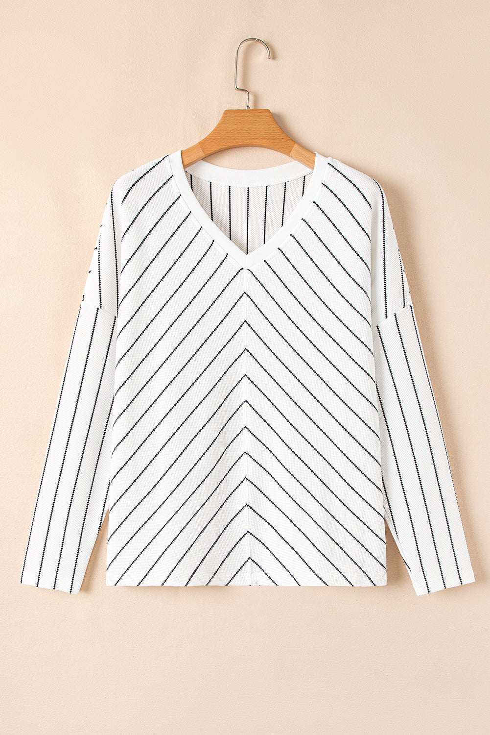 Kamiyah Sleeve Casual Top Long Sleeve Top - Black Stripe / L - 12/14