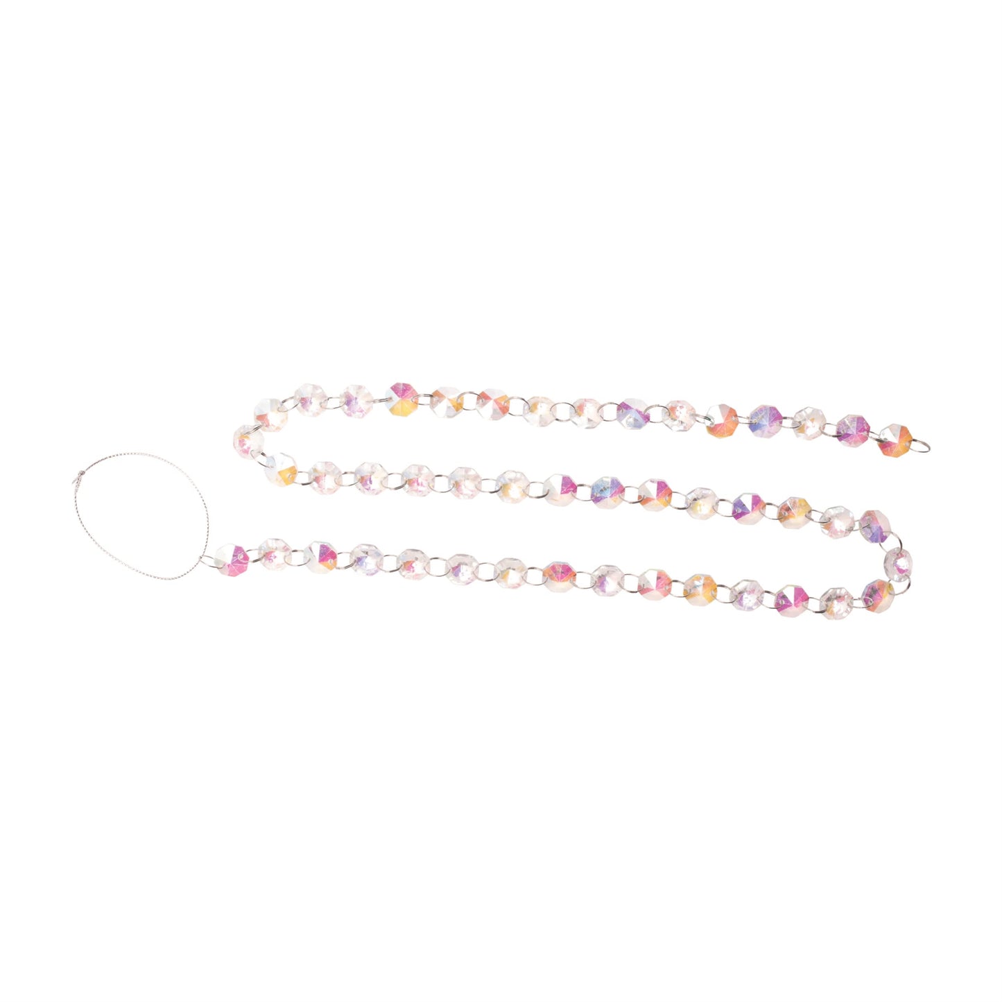 Melrose International Iridescent Glass Jewel Garland (Set of 2)