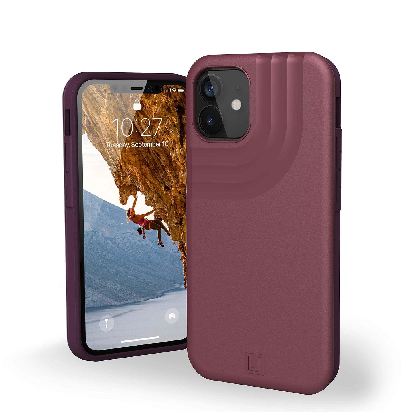 Urban Armor Gear [U] by Uag Designed for Iphone 12 Mini Case [5.4-Inch Screen] Anchor Shock Absorbing Slim Fit Sleek Stylish Protective Phone Cover, Matte Aubergine