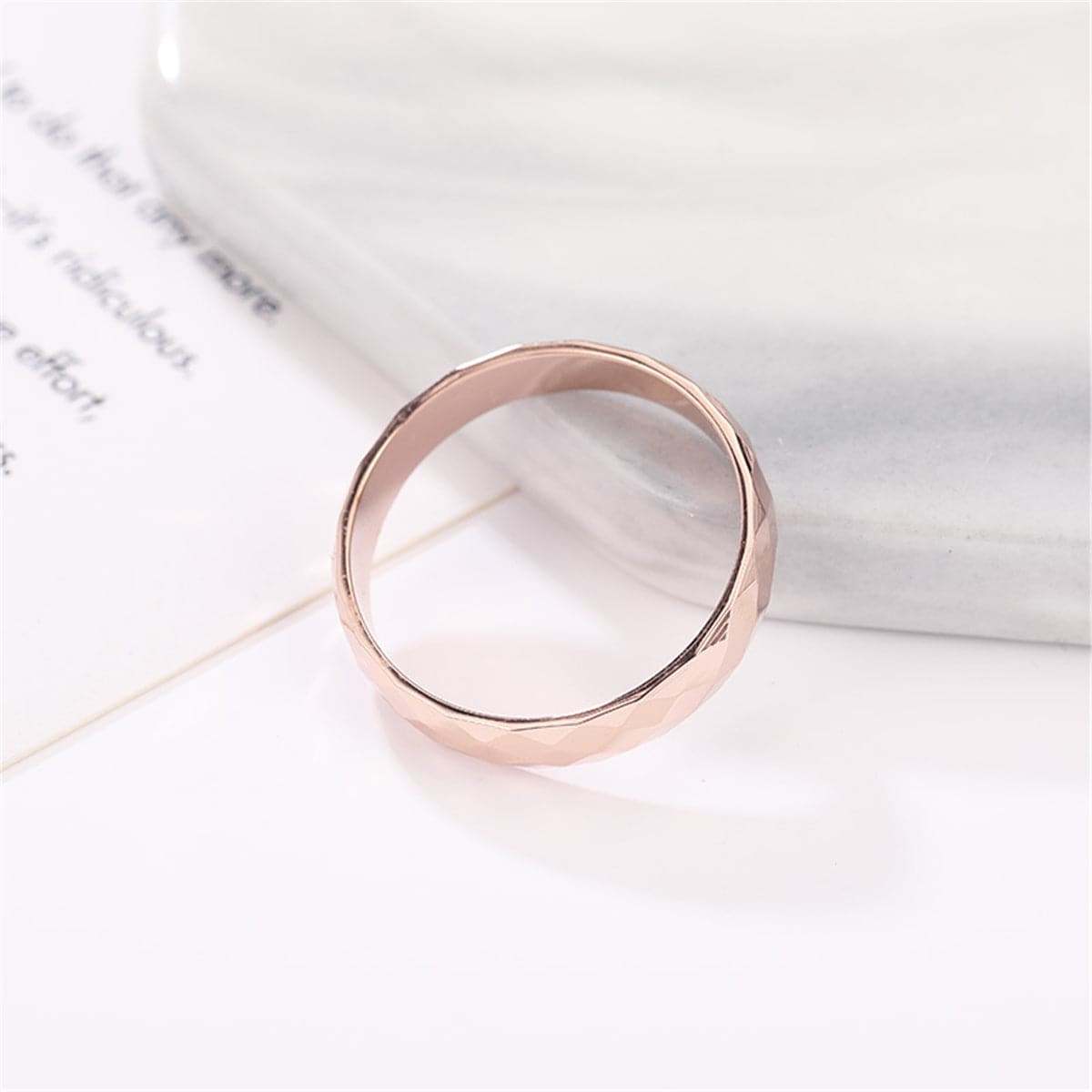 Rose Goldtone Diamond-Cut Band