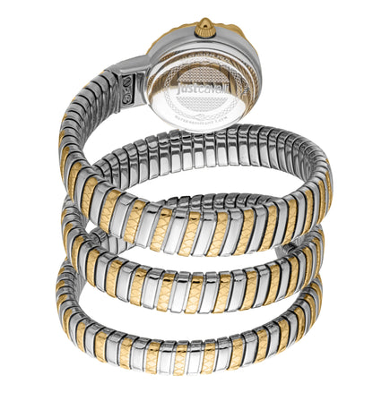 Jc1l302m0055 Just Cavalli Enchanting Women’s Two Tone Gold & Silver Snake Watch