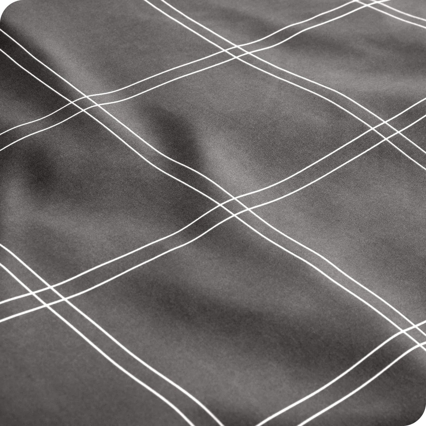 Modern Plaid - Grey/White-