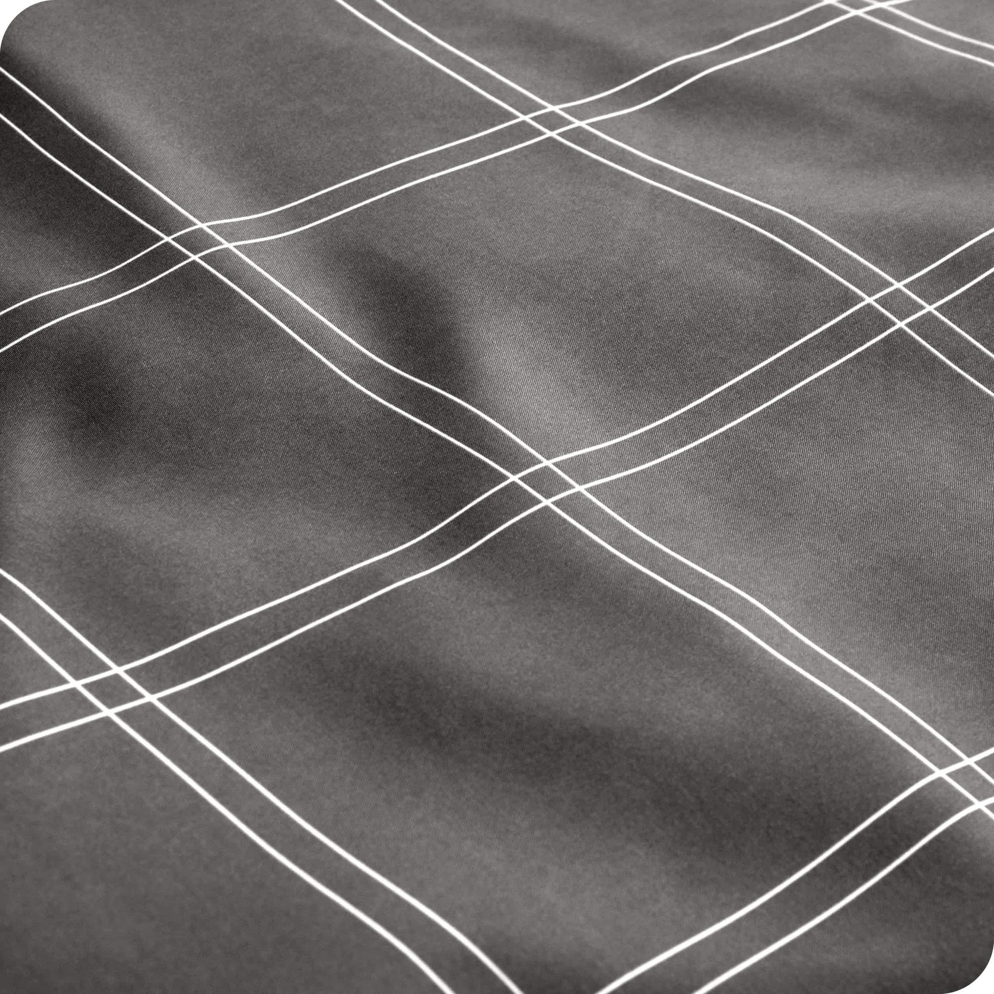 Modern Plaid - Grey/White-