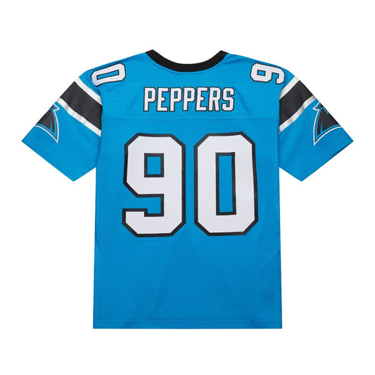 Men's Mitchell & Ness NFL Alternate Blue Jersey Panthers 2003 Julius Peppers
