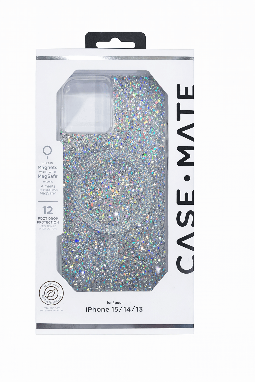 Case-Mate Iphone 15 Case - Twinkle Disco [12ft Drop Protection] [Compatible with Magsafe] Magnetic Cover with Cute Bling Sparkle for Iphone 15 6.1", Anti-Scratch, Shock Absorbent Material, Slim