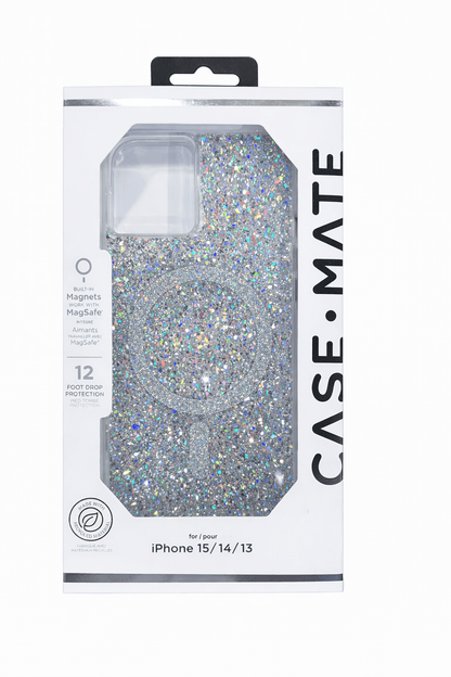 Case-Mate Iphone 15 Case - Twinkle Disco [12ft Drop Protection] [Compatible with Magsafe] Magnetic Cover with Cute Bling Sparkle for Iphone 15 6.1", Anti-Scratch, Shock Absorbent Material, Slim