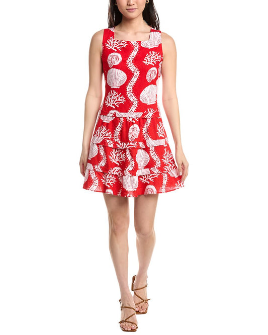 SEA STRIPE RED PRINT-