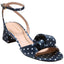 NAVY/WHITE POLKA DOT SATIN