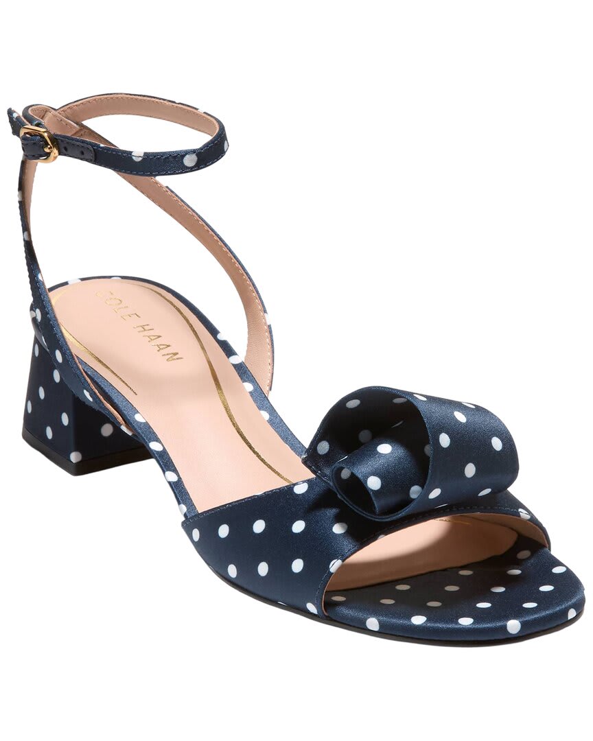 NAVY/WHITE POLKA DOT SATIN-