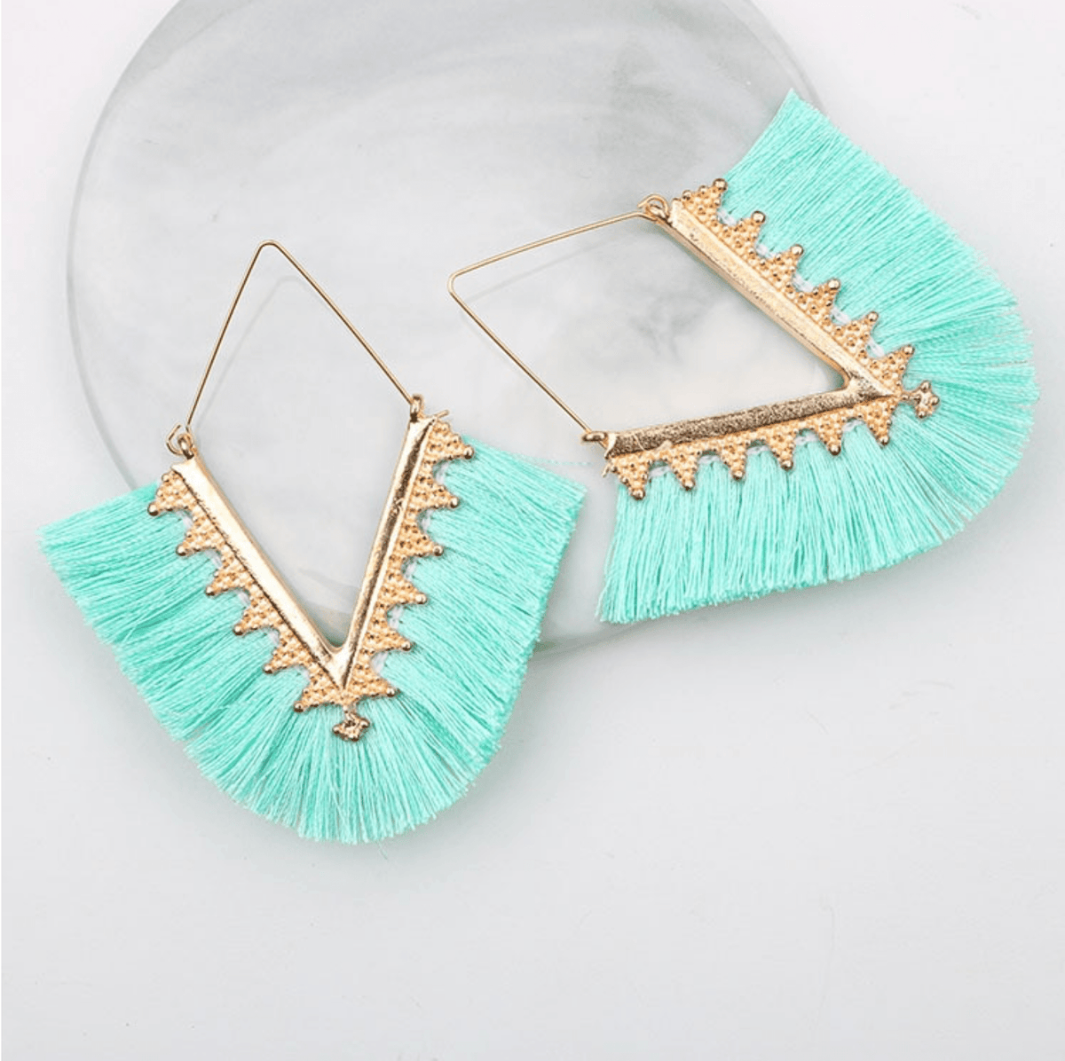 Light Teal / Gold-