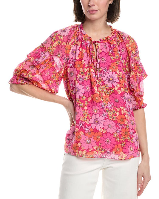 BRIGHT RASPBERRY FLORAL-
