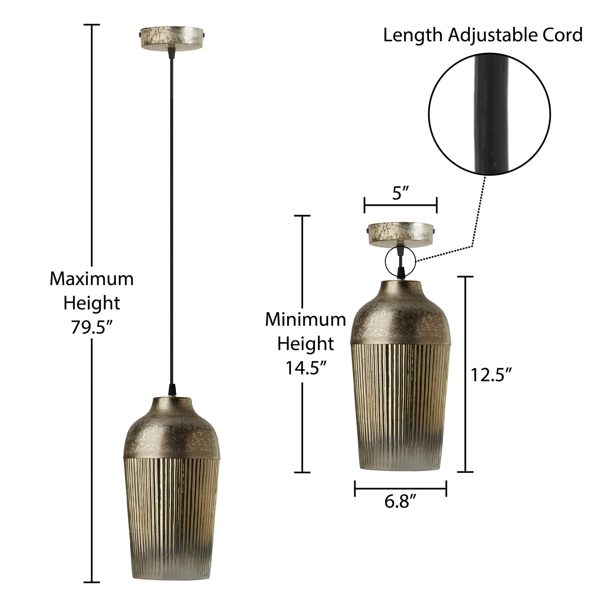Silver/Antique Bronze-