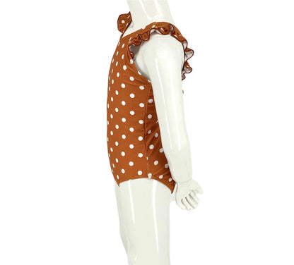 Marina West K4708 Kids One-Piece Swimsuit (Brick/White Dot)