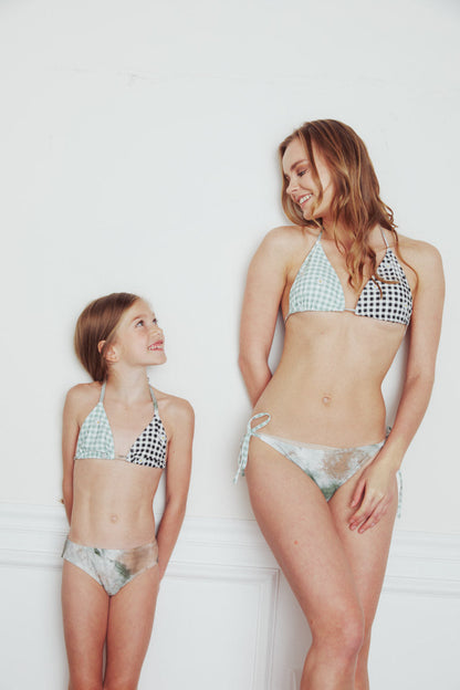 Marina West Triangle Top Tie Side Bikini Set (B2804) - Zaha Tie dye