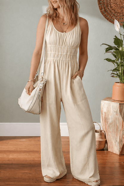 Megan Sleeveless Wide Leg Jumpsuit