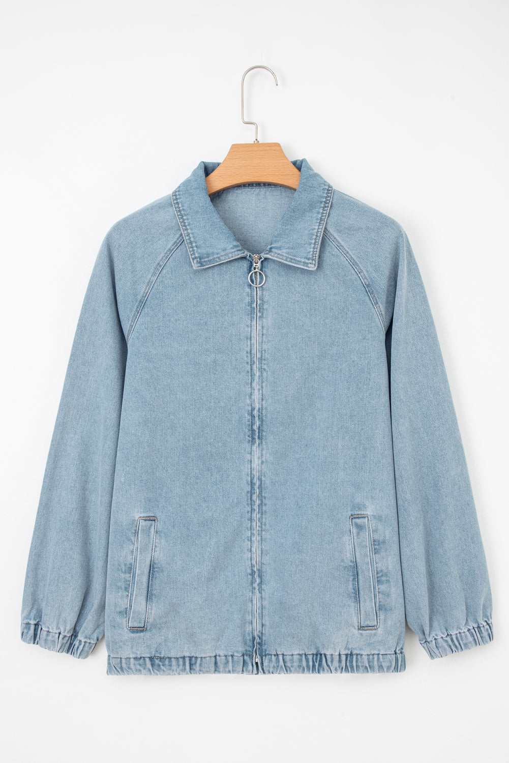 Abigail Collared Zip up Jacket - Myosotis / M - 8/10
