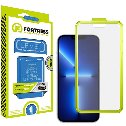 Fortress Compatible with Iphone 14 Plus/13 Pro Max Screen Protector with $200 Device Coverage + Easy Installation Tool [9h Tempered Glass] Anti-Scratch, Drop Protection [Lifetime Replacements]