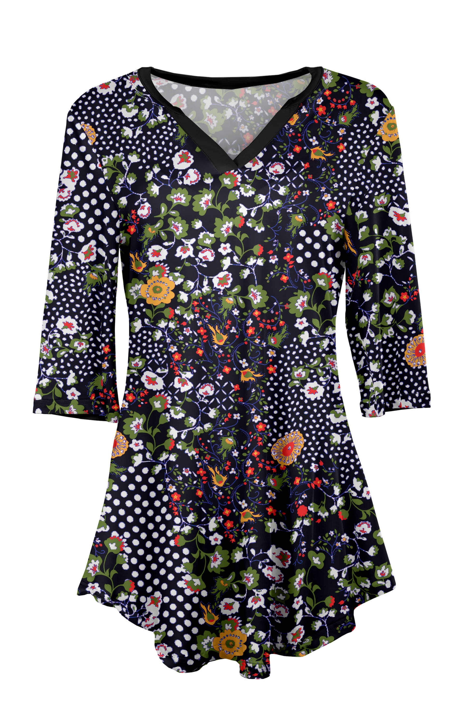 Black Olive Floral Scatter-