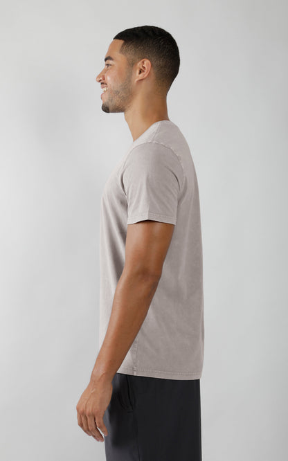 Mens Silicon Washed Pima Cotton Crew Neck Tee