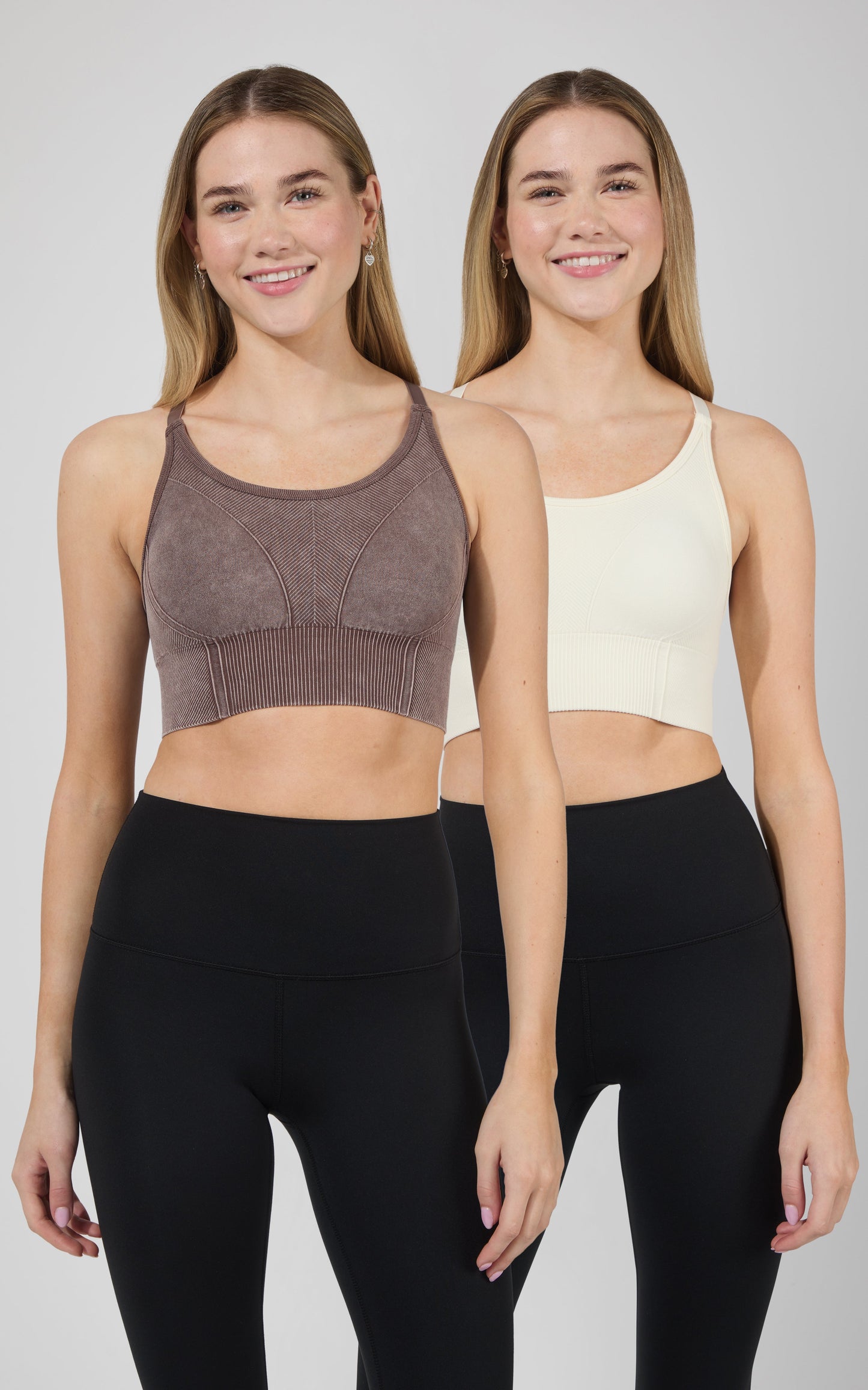 2 PK Stone Washed Verta Textured Bra