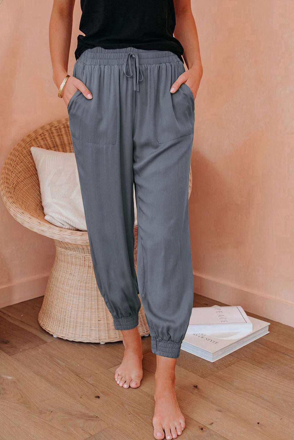 Elani Waistband Cropped Jogger Pants