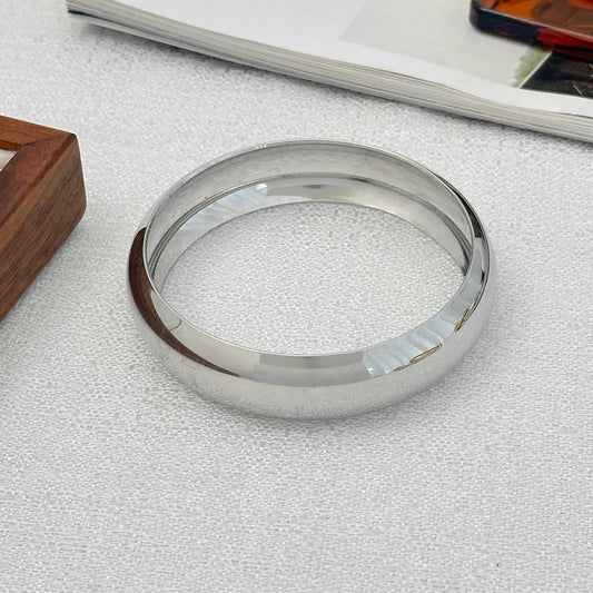 Silvertone Thin Bangle Bracelet