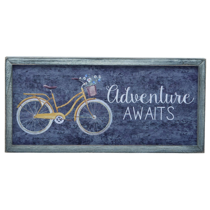 MDF Enjoy the Ride Sign Set of 2 Spring Home Decorations Wall Sign Panels for Spring and Summer
