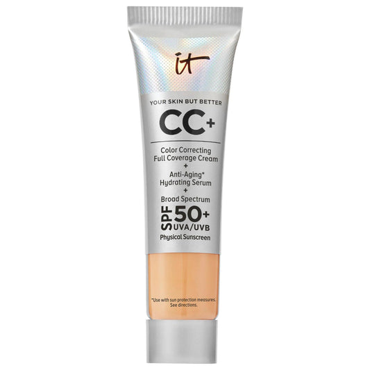 IT Cosmetics CC+ Cream Foundation SPF 50+: Full Coverage Color Correcting, Hydrating & Anti-Aging - Vegan & Cruelty-Free Makeup