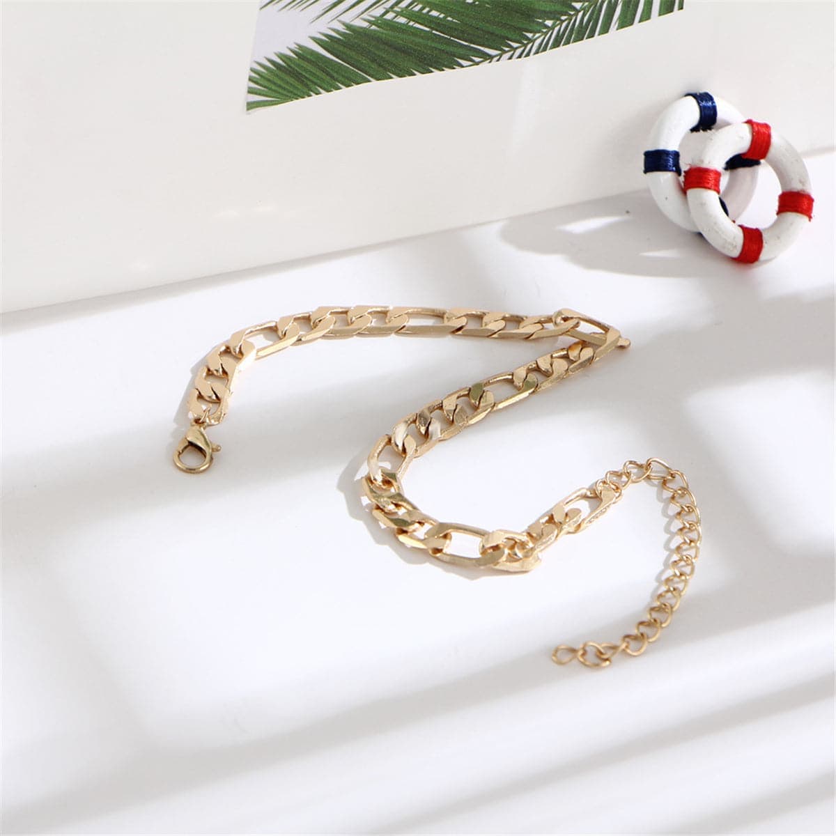 Goldtone Figaro Anklet